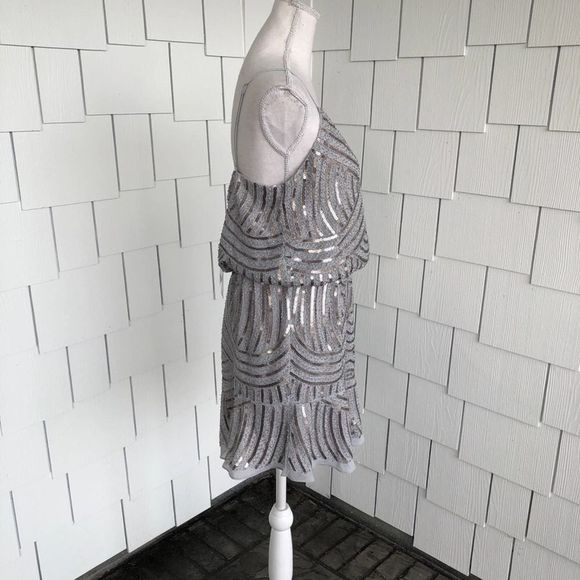 Endless Rose Optical Pattern Sequin Cami Dress M - Picture 3 of 5